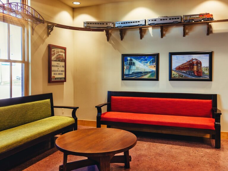 The waiting room at Dental Depot's dental clinic in Tulsa on Garnett Rd