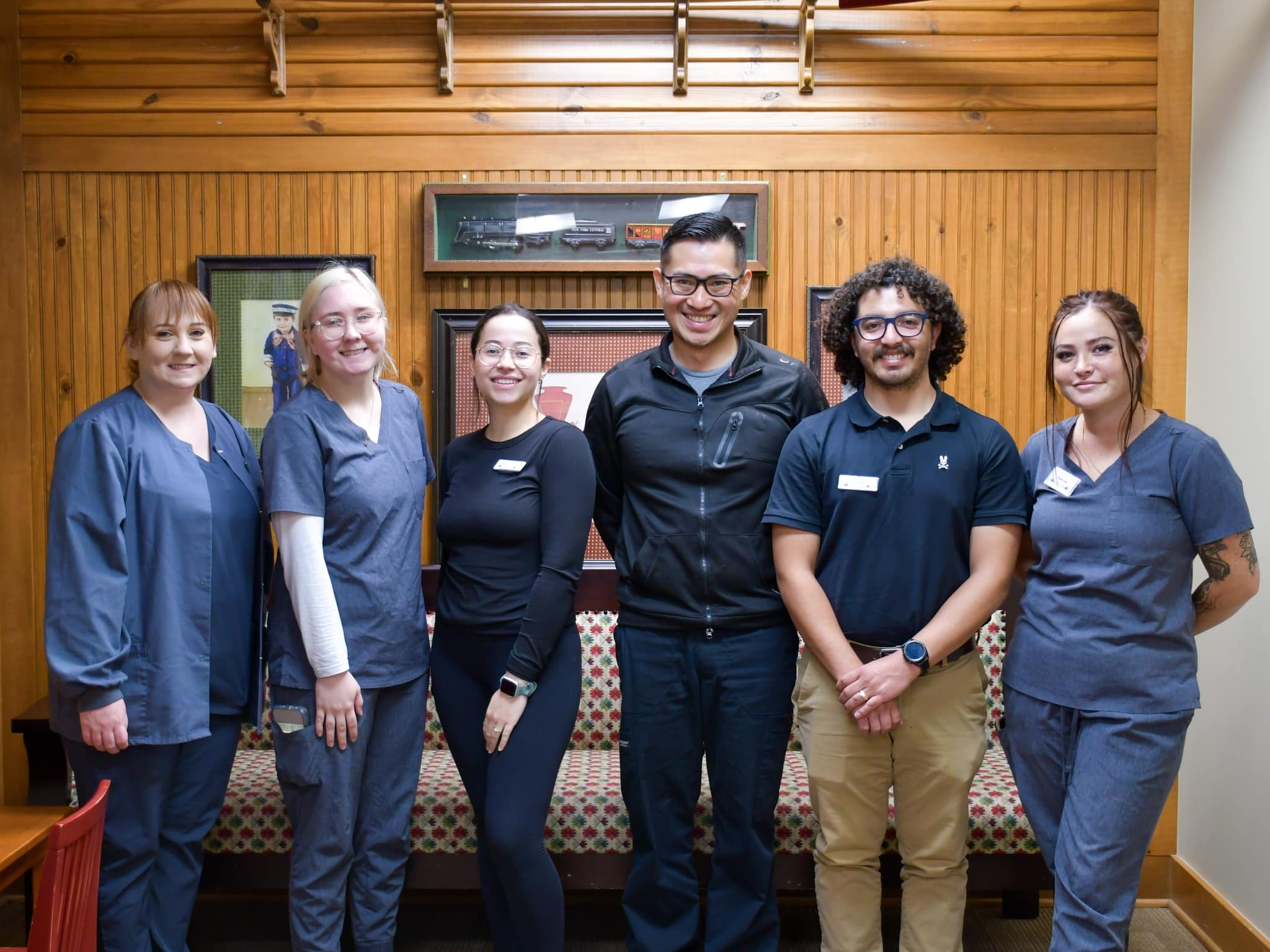 Dental Depot's North Oklahoma City dental team poses in the reception area.