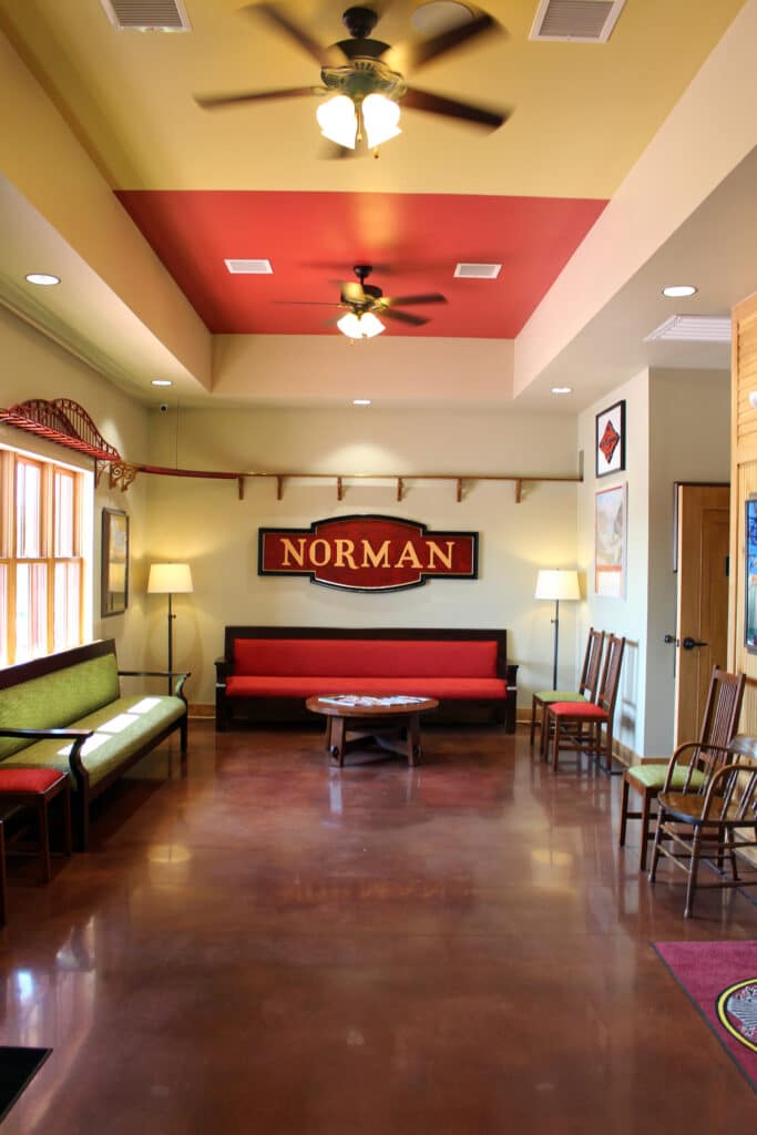 West Norman Dental clinic interior waiting room vertical